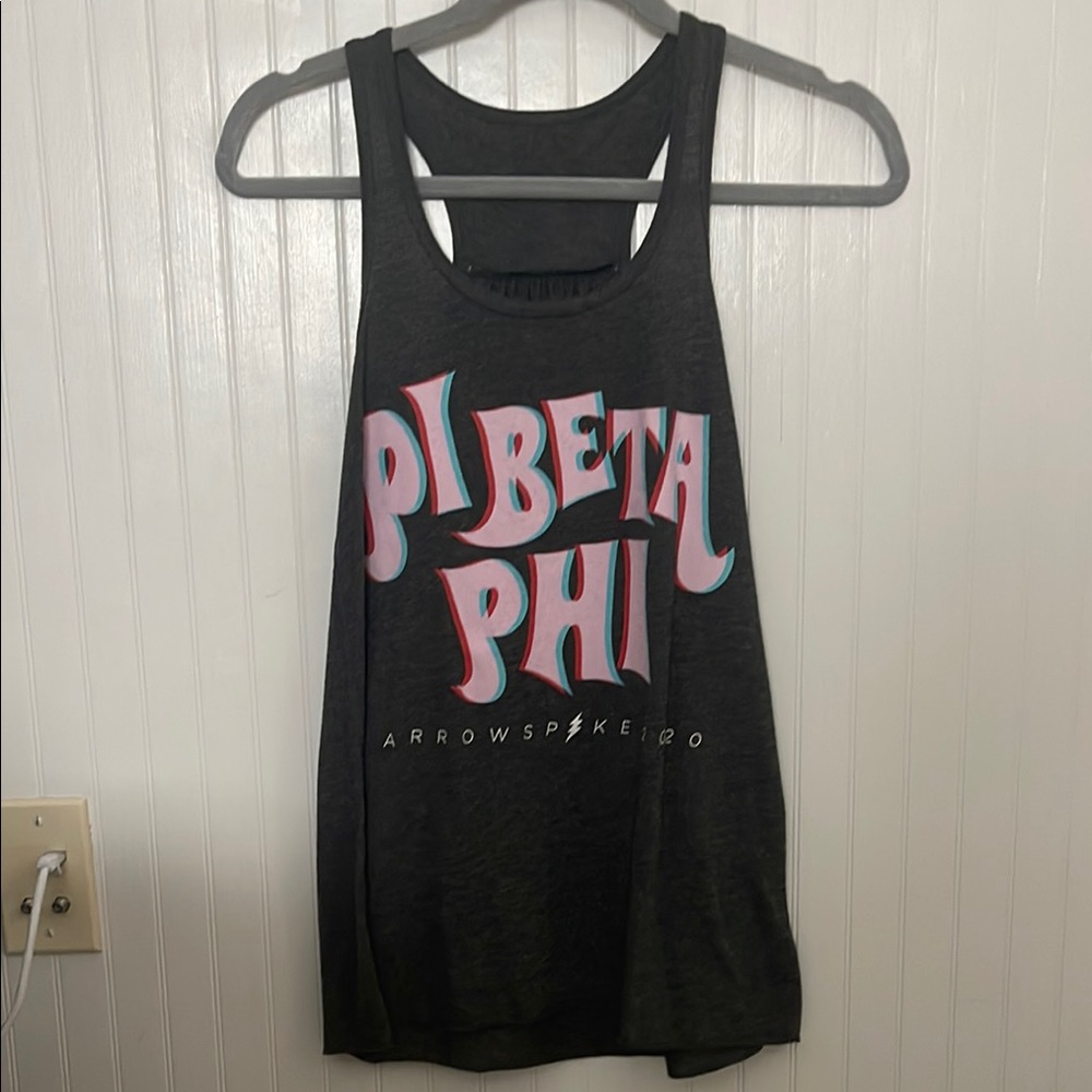 Gray Pi Beta Phi Arrow Spike 2020 Tank Top